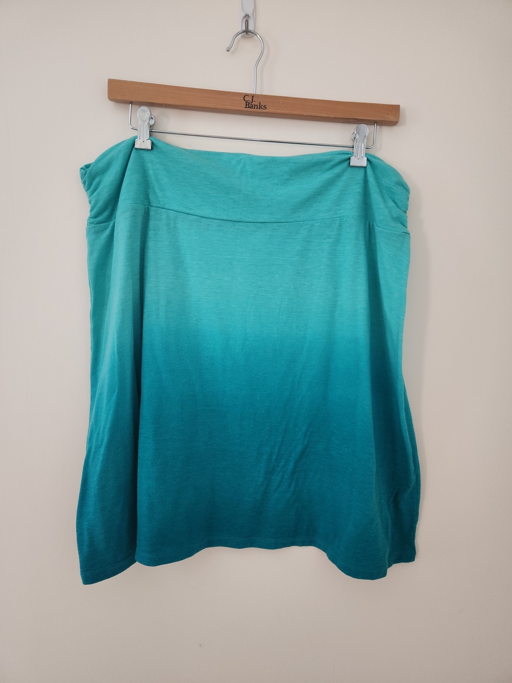 Faded Glory Teal Ombre A-Line Skirt